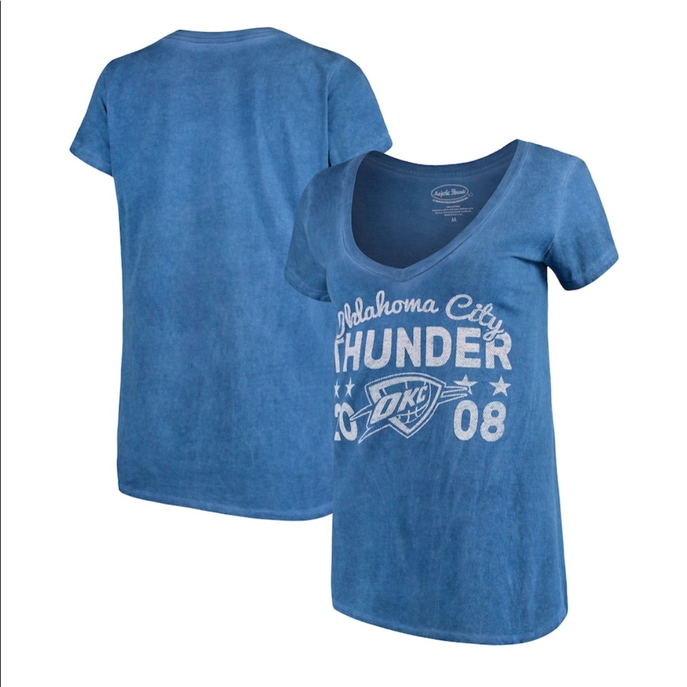 New OKC Thunder plus size 2X womens shirt sleeve shirt Oklahoma City NBA